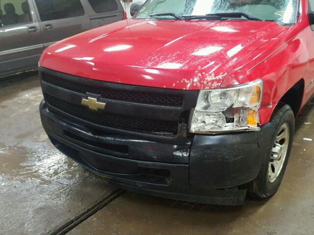 1GCEC14XX9Z220314 - 2009 CHEVROLET SILVERADO RED photo 9