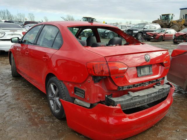 3VWBP7AJ7CM326249 - 2012 VOLKSWAGEN JETTA SE RED photo 3