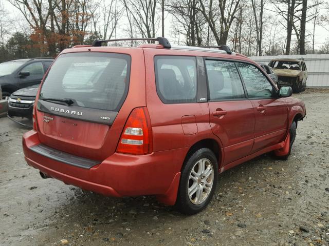 JF1SG69604H738649 - 2004 SUBARU FORESTER 2 RED photo 4