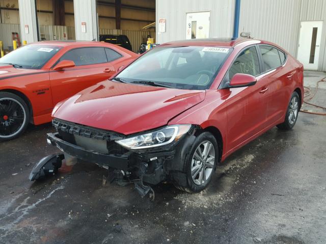 5NPD84LF7HH153541 - 2017 HYUNDAI ELANTRA SE RED photo 2