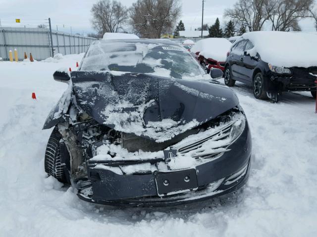 3LN6L2LU8ER803752 - 2014 LINCOLN MKZ HYBRID CHARCOAL photo 9