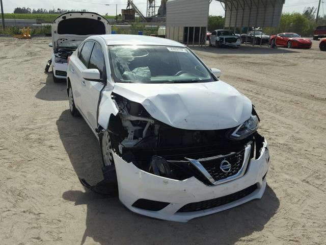 3N1AB7AP6GL637929 - 2016 NISSAN SENTRA S WHITE photo 1