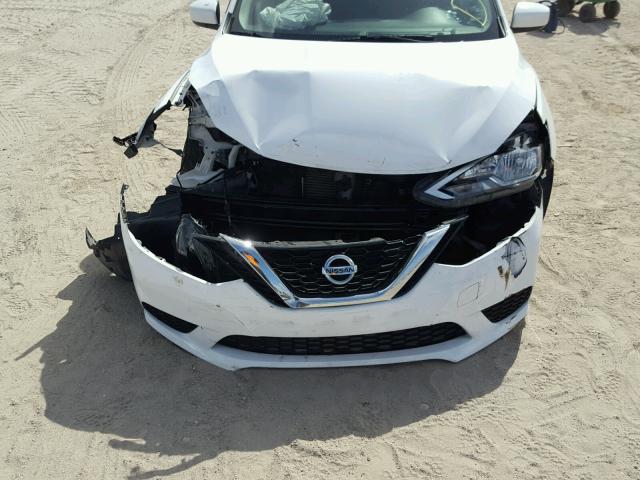 3N1AB7AP6GL637929 - 2016 NISSAN SENTRA S WHITE photo 9