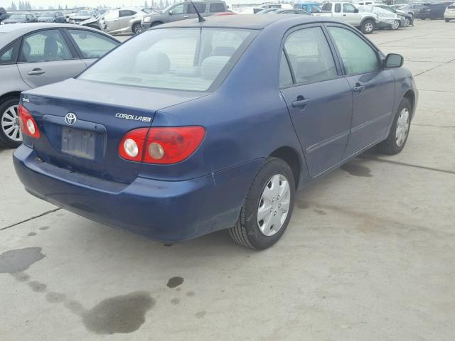 1NXBR32E25Z449569 - 2005 TOYOTA COROLLA BLUE photo 4