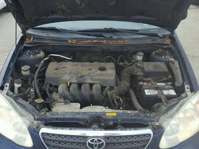 1NXBR32E25Z449569 - 2005 TOYOTA COROLLA BLUE photo 7