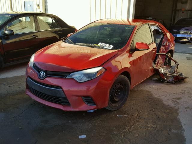 2T1BURHE7FC474981 - 2015 TOYOTA COROLLA L RED photo 2