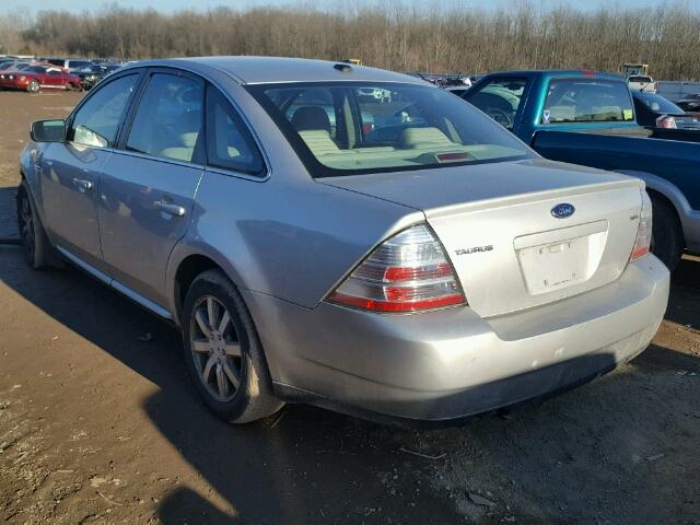 1FAHP24W99G121032 - 2009 FORD TAURUS SEL SILVER photo 3