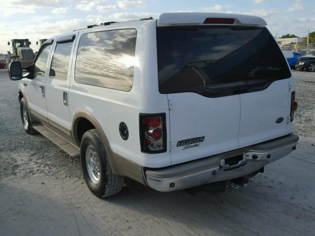 1FMNU42F0YED72872 - 2000 FORD EXCURSION WHITE photo 3