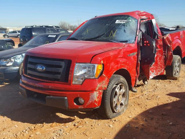 1FTRF12W89KA76502 - 2009 FORD F150 BLACK photo 2