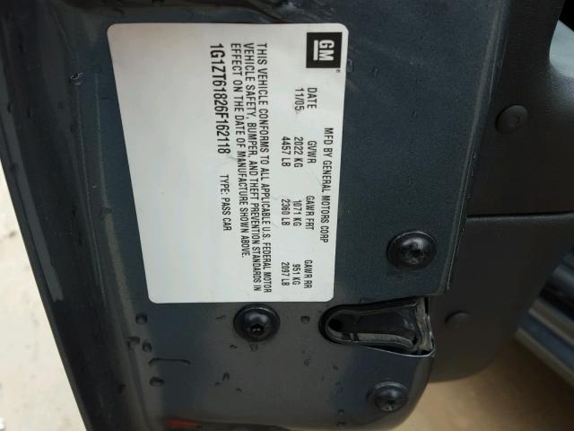 1G1ZT61826F162118 - 2006 CHEVROLET MALIBU MAX 灰色 照片 10