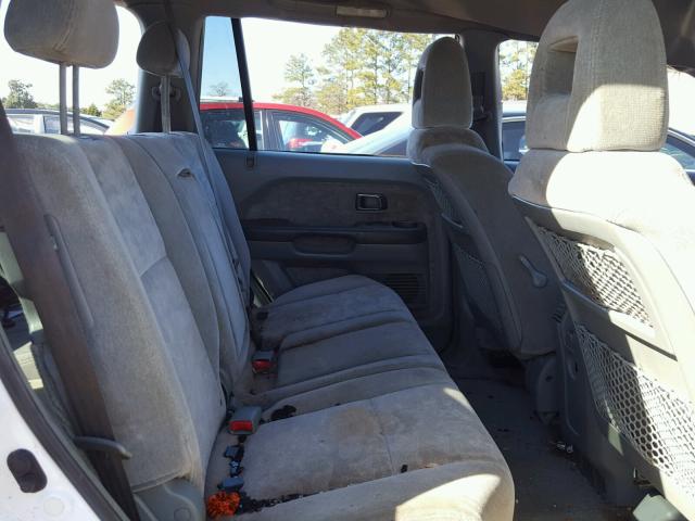 2HKYF18463H587925 - 2003 HONDA PILOT EX WHITE photo 6