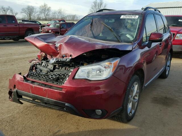 JF2SJAUC7FH436632 - 2015 SUBARU FORESTER 2 MAROON photo 2