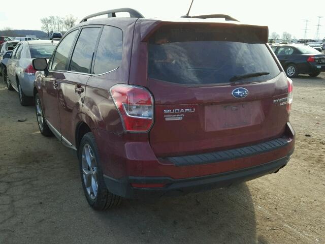 JF2SJAUC7FH436632 - 2015 SUBARU FORESTER 2 MAROON photo 3