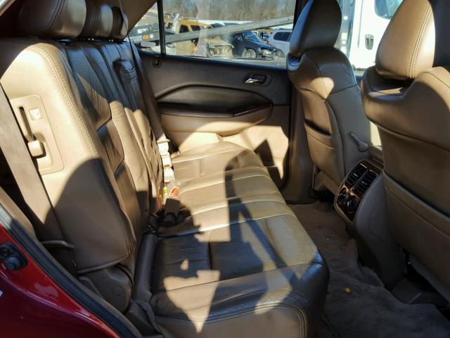 2HNYD18245H545473 - 2005 ACURA MDX RED photo 6