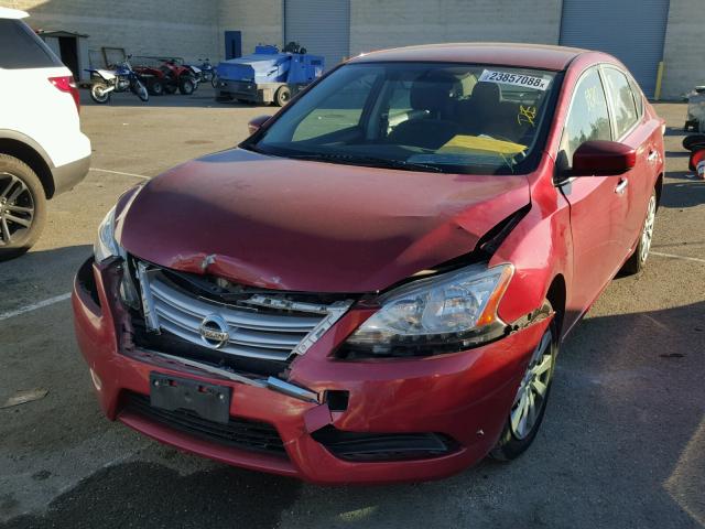 3N1AB7AP6DL732020 - 2013 NISSAN SENTRA S RED photo 2