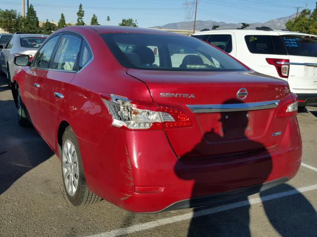 3N1AB7AP6DL732020 - 2013 NISSAN SENTRA S RED photo 3