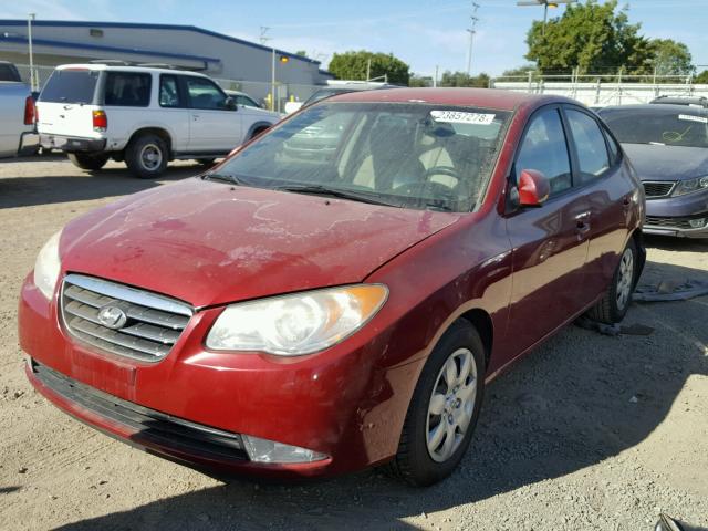 KMHDU46D57U176662 - 2007 HYUNDAI ELANTRA GL RED photo 2