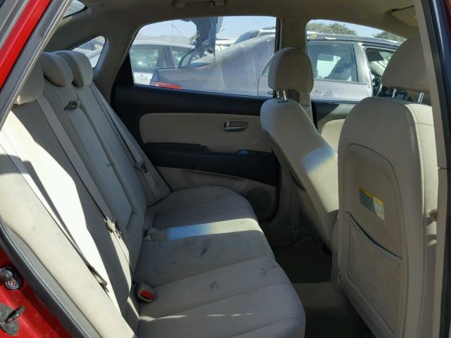 KMHDU46D57U176662 - 2007 HYUNDAI ELANTRA GL RED photo 6