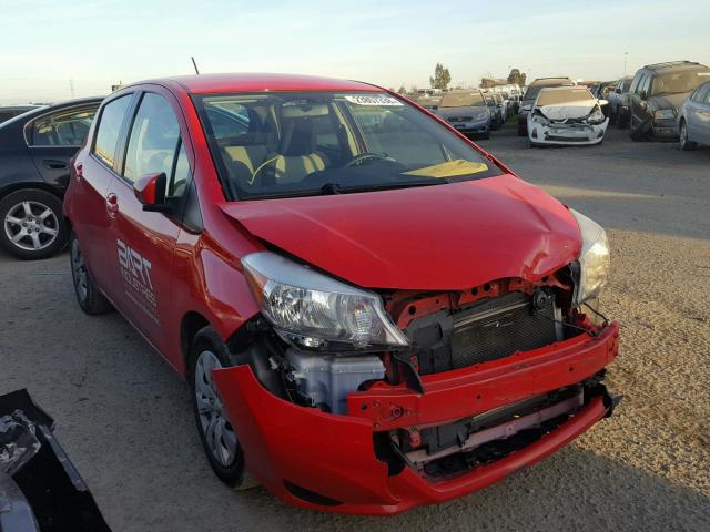 JTDKTUD32ED573834 - 2014 TOYOTA YARIS RED photo 1