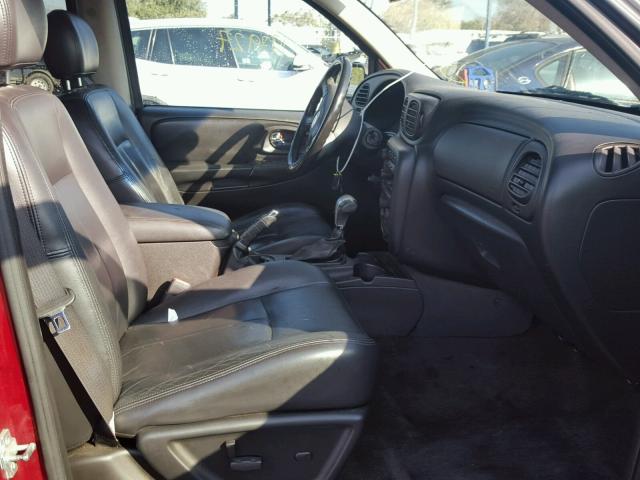 1GNDS13S262221845 - 2006 CHEVROLET TRAILBLAZE BURGUNDY photo 5