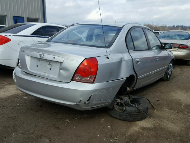 KMHDN46D76U210886 - 2006 HYUNDAI ELANTRA GL SILVER photo 4