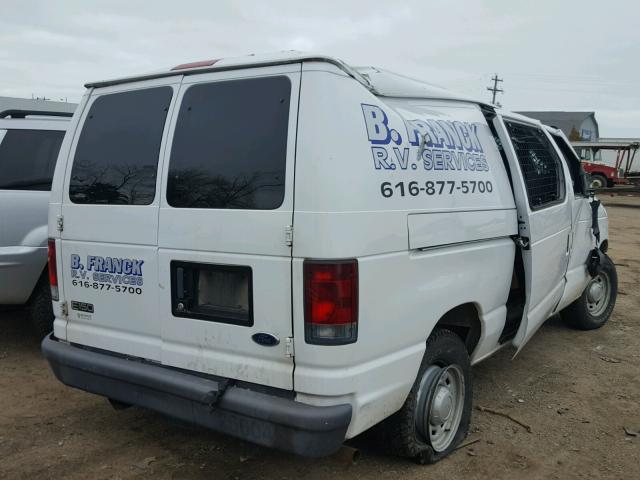 1FTRE14W95HB16447 - 2005 FORD ECONOLINE WHITE photo 4