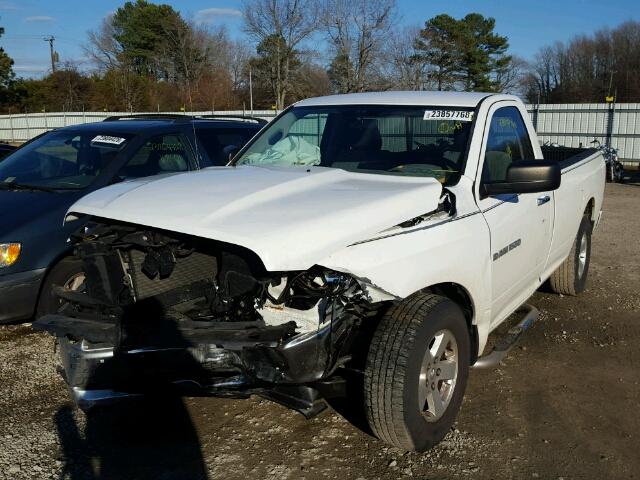 3C6JD6EPXCG186851 - 2012 DODGE RAM 1500 S WHITE photo 2