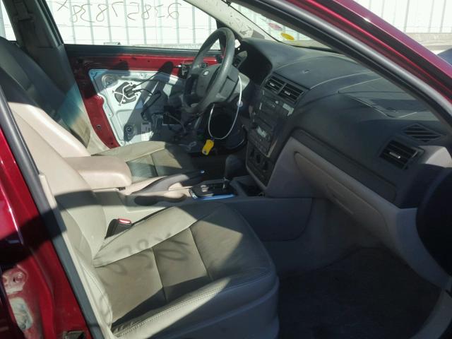 3FAHP07187R281154 - 2007 FORD FUSION SE RED photo 5