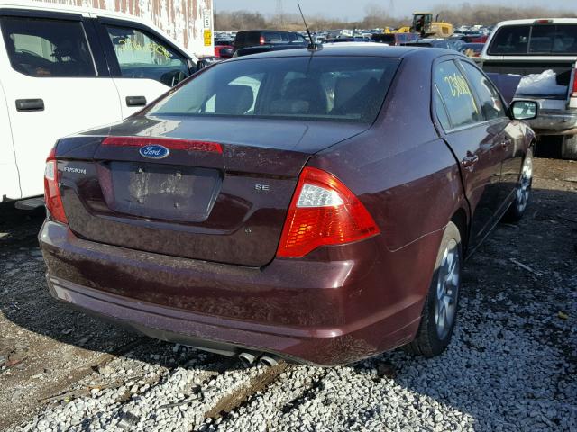 3FAHP0HA8BR224251 - 2011 FORD FUSION SE PURPLE photo 4