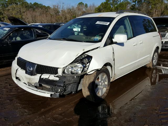 5N1BV28U54N362018 - 2004 NISSAN QUEST S WHITE photo 2