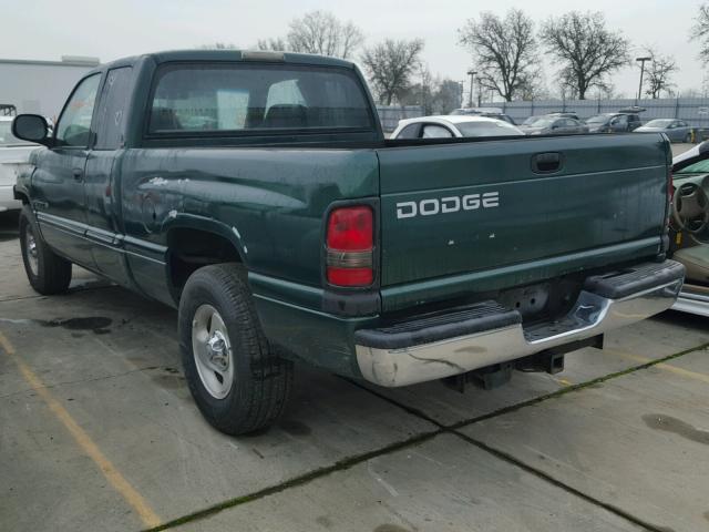 3B7HC13Z9YG135057 - 2000 DODGE RAM 1500 GREEN photo 3