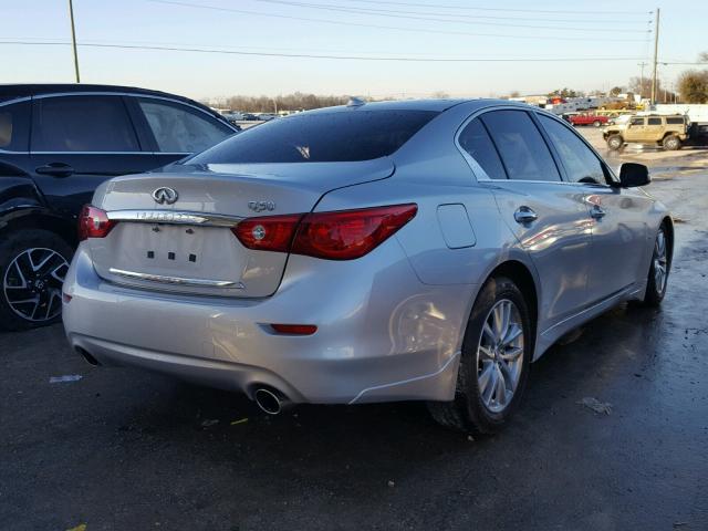 JN1BV7AP3FM355859 - 2015 INFINITI Q50 BASE SILVER photo 4