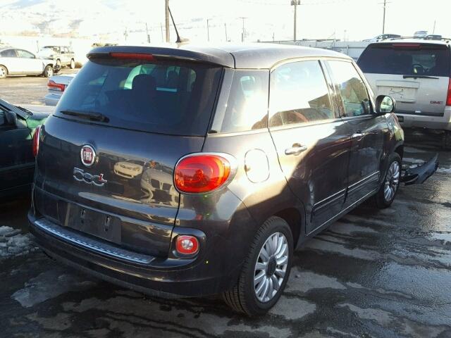 ZFBCFABH6EZ026919 - 2014 FIAT 500L EASY GRAY photo 4