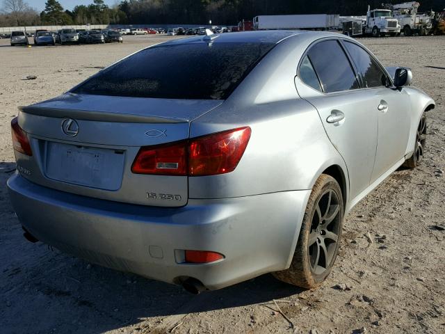 JTHBK262375026725 - 2007 LEXUS IS 250 BLUE photo 4