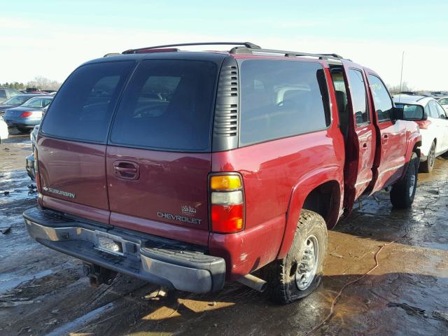 3GNGK26G84G131338 - 2004 CHEVROLET SUBURBAN K BURGUNDY photo 4