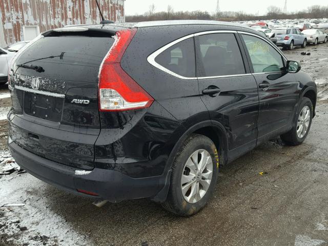 5J6RM4H73CL056516 - 2012 HONDA CR-V EXL BLACK photo 4