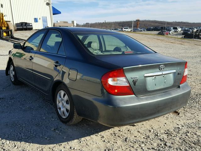 4T1BE32K42U593847 - 2002 TOYOTA CAMRY LE GREEN photo 3