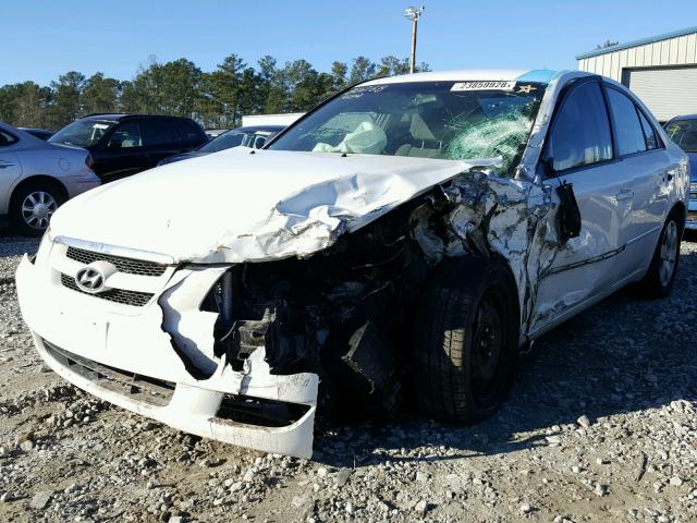 5NPET46C66H162586 - 2006 HYUNDAI SONATA GL WHITE photo 2