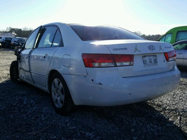 5NPET46C66H162586 - 2006 HYUNDAI SONATA GL WHITE photo 3