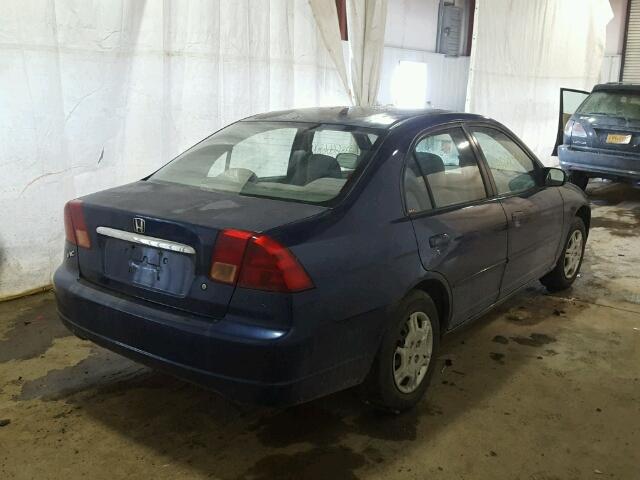 2HGES26702H608844 - 2002 HONDA CIVIC EX BLUE photo 4