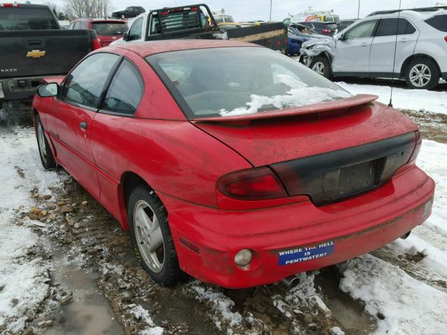 1G2JD12F827314929 - 2002 PONTIAC SUNFIRE GT RED photo 3