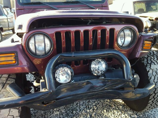 1J4FA49S92P701529 - 2002 JEEP WRANGLER / BURGUNDY photo 9