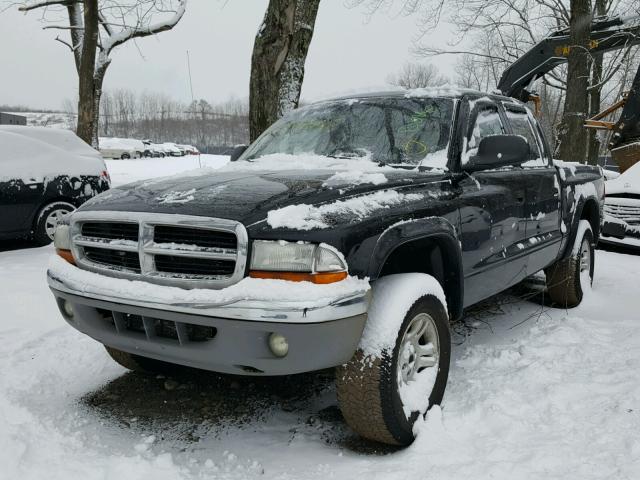 1D7HG48N74S691159 - 2004 DODGE DAKOTA QUA BLACK photo 2