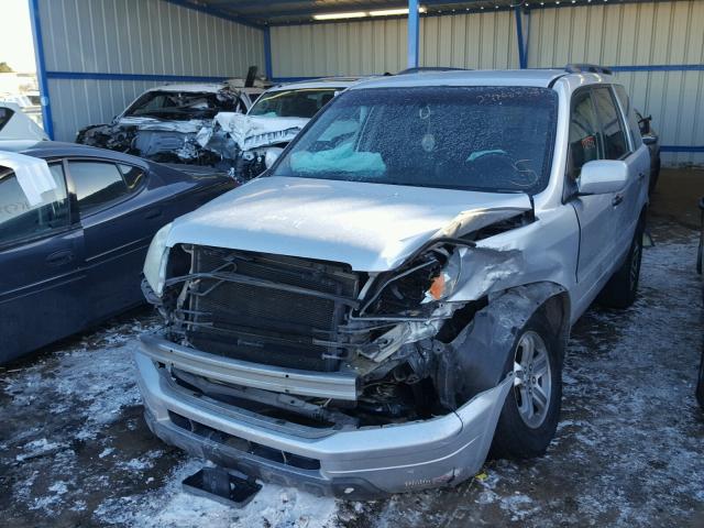 2HKYF18683H598829 - 2003 HONDA PILOT EXL SILVER photo 2