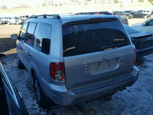 2HKYF18683H598829 - 2003 HONDA PILOT EXL SILVER photo 3