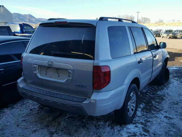 2HKYF18683H598829 - 2003 HONDA PILOT EXL SILVER photo 4