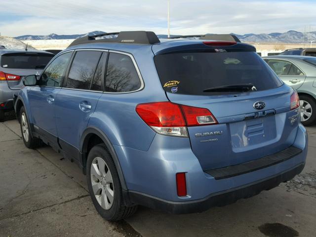 4S4BRBFC9A3322417 - 2010 SUBARU OUTBACK 2. BLUE photo 3