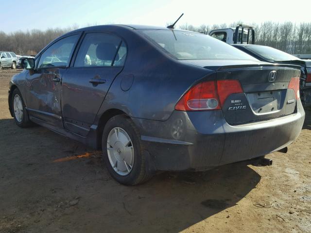 JHMFA362X6S013528 - 2006 HONDA CIVIC HYBR GRAY photo 3