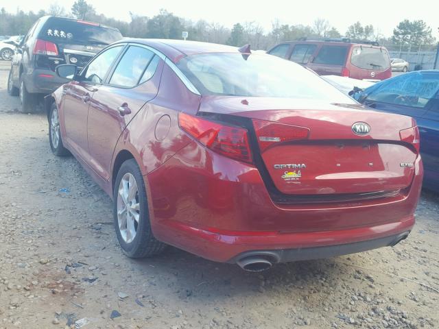 5XXGN4A73DG168674 - 2013 KIA OPTIMA EX BURGUNDY photo 3