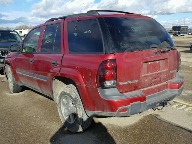 1GNDT13SX22316791 - 2002 CHEVROLET TRAILBLAZE RED photo 3